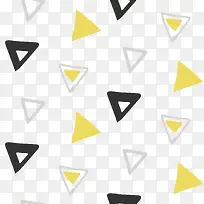 清新黑色黄色三角背景