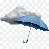 矢量雨伞和乌云