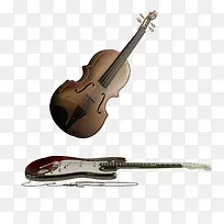 小提琴电子琴免抠素材