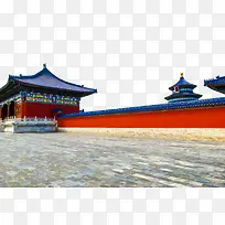 中国传统特色祈年殿一角