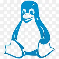 晚礼服Linux企鹅蓝色图标