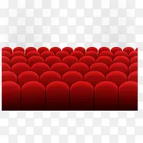 红色圆形座位矢量素材