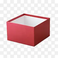 没有盖子的红色礼物盒特写矢量图