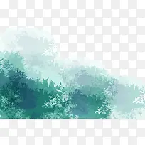 绿色水墨效果元素