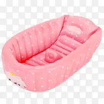 粉色婴儿充气浴盆