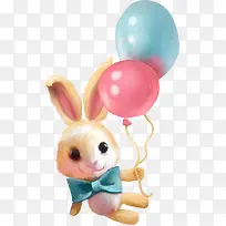 手绘兔子气球