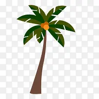 卡通椰子树树木设计