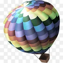 彩色方块热气球夏天