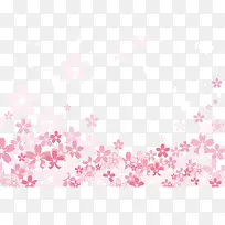 樱花插画背景素材矢量