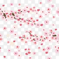 矢量粉色樱花背景素材