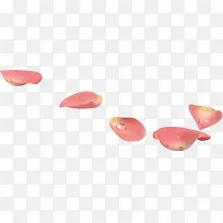 粉色卡通露珠花瓣