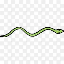 手绘绿色小蛇