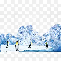 北极企鹅冰凉海报