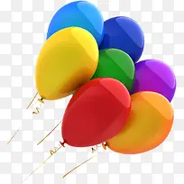 七种颜色气球光滑