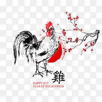 中国风公鸡
