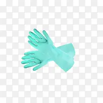蓝色天然橡胶手套