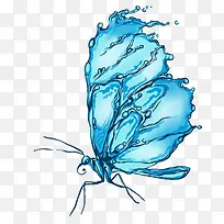 蓝色水晶蝴蝶