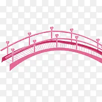 粉色爱情建筑小桥