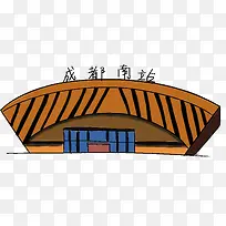 手绘景点