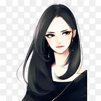 手绘时尚女孩