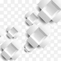 白色立体方格矢量设计