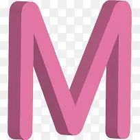创意紫色字母M