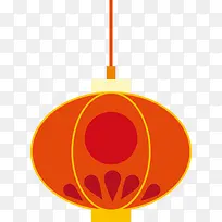 中国风橙色新年灯笼