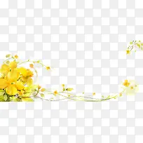 鲜花延伸花藤纹样素材