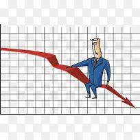商业数据分析图表下滑曲线