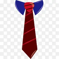 红蓝色矢量小领带