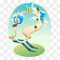 插图查看账单明细人物