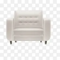 白色皮质沙发椅家具