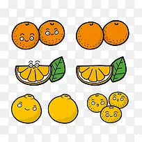柑橘卡通简笔画