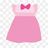 手绘卡通粉色小裙子