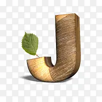 立体字母J