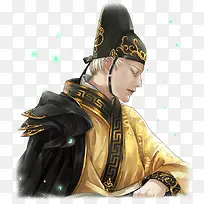 高冷黄衣锦衣卫男子手绘