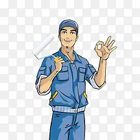 完工的工作人员简图