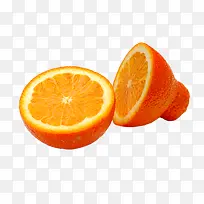切成两半的橙子