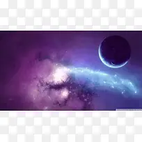 唯美宇宙星球海报背景