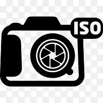 摄相机的ISO符号界面图标