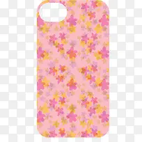 粉色花瓣样式矢量手机壳