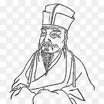 王阳明线描