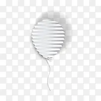 白色立体折纸气球