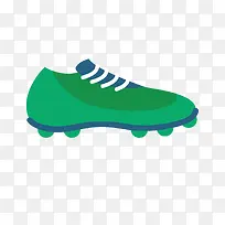 绿色圆角足球鞋元素
