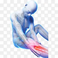 人体小腿跟腱关节发炎