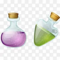 彩色玻璃瓶素材