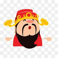 卡通可爱财神新年装饰图案