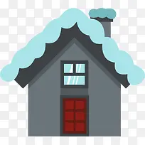 卡通蓝色小屋