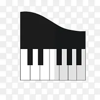 黑白大气钢琴