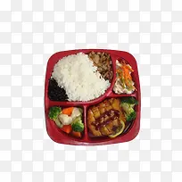 实物猪排饭套餐素材